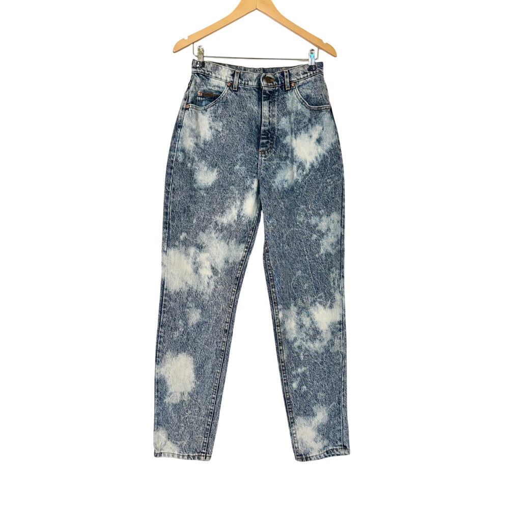 $164 NEW Upcycled OOAK Hand Dyed Bleached Mom Jeans 90s Grunge Indie Sleeze- S/M